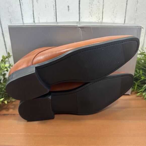 Perry Ellis Portfolio Men's Brown Leather Oxfords Shoes Size 10 - Picture 7 of 7